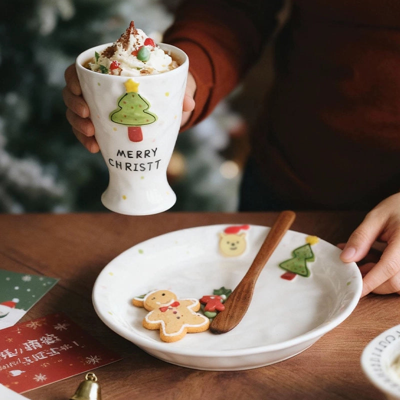 Premium Christmas Plates for Salad and Fruits