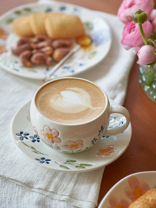 Delicate Cute Ceramic Plates Mugs for Tea Desserts - PeauleyHome