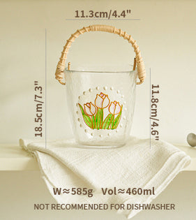 Floral Fruit Basket Ice Beer Bucket for Home Outdoor