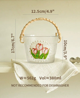 Floral Fruit Basket Ice Beer Bucket for Home Outdoor