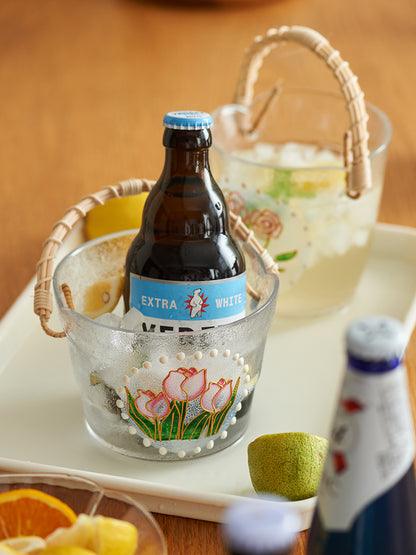 Floral Fruit Basket Ice Beer Bucket for Home Outdoor - PeauleyHome