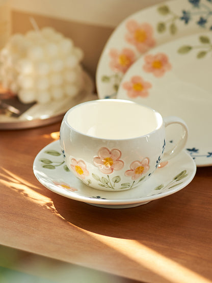 Delicate Cute Ceramic Plates Mugs for Tea Desserts - PeauleyHome