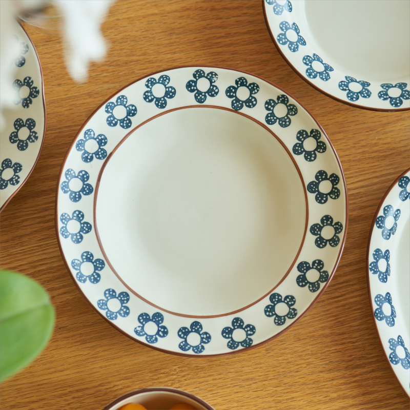 Pretty Floral Steak Plates Bowls New Arrival - PeauleyHome