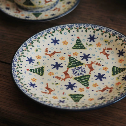 Vintage Christmas Gift Ceramic Coffee Mug Plate