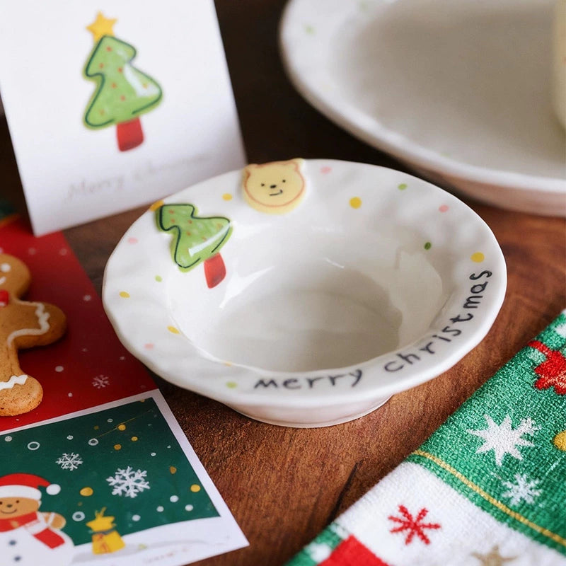 Premium Christmas Plates for Salad and Fruits