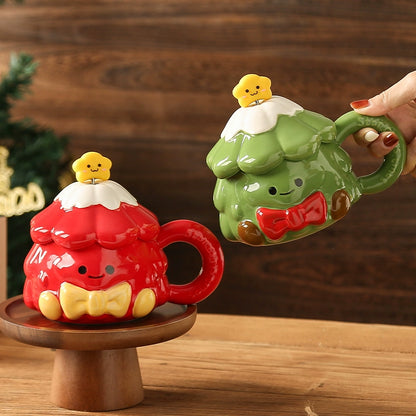 Great Christmas Gift Ceramic Mug with Lid