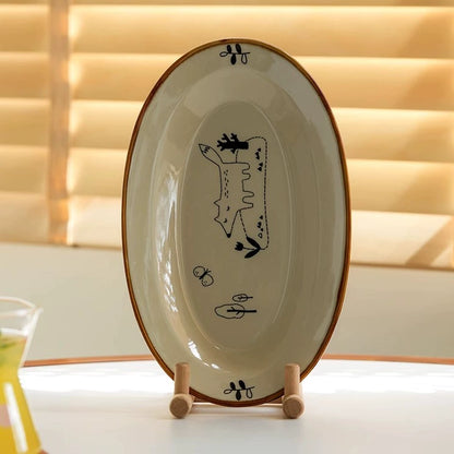 New Arrival Pretty Ceramic Plates Bowls Set