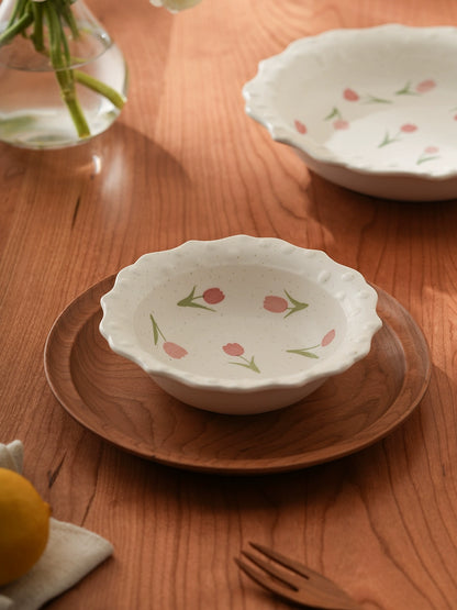 Beautiful Floral Ceramic Plates Bowls