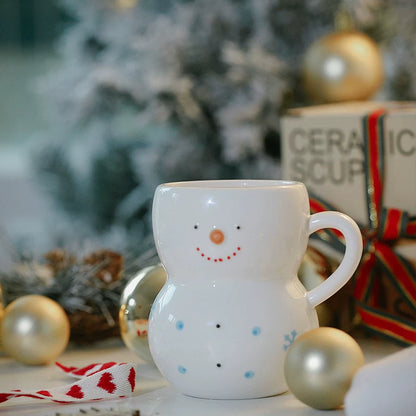 Christmas Gift Adorable Snowman Ceramic Mug