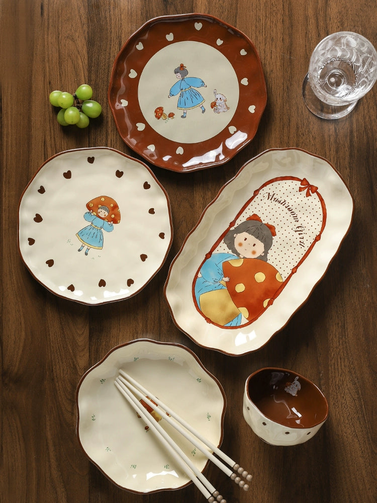 Original Adorable Ceramic Plates Bowls Set - PeauleyHome