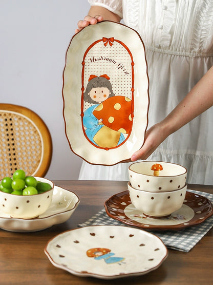 Original Adorable Ceramic Plates Bowls Set - PeauleyHome