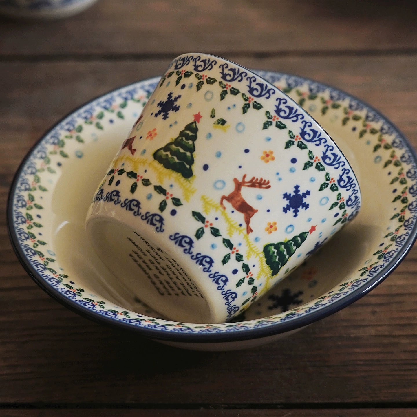 Vintage Christmas Gift Ceramic Coffee Mug Plate