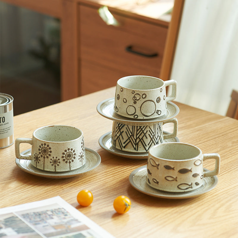 Vintage Ceramic Coffee Mugs for Home and Office - PeauleyHome