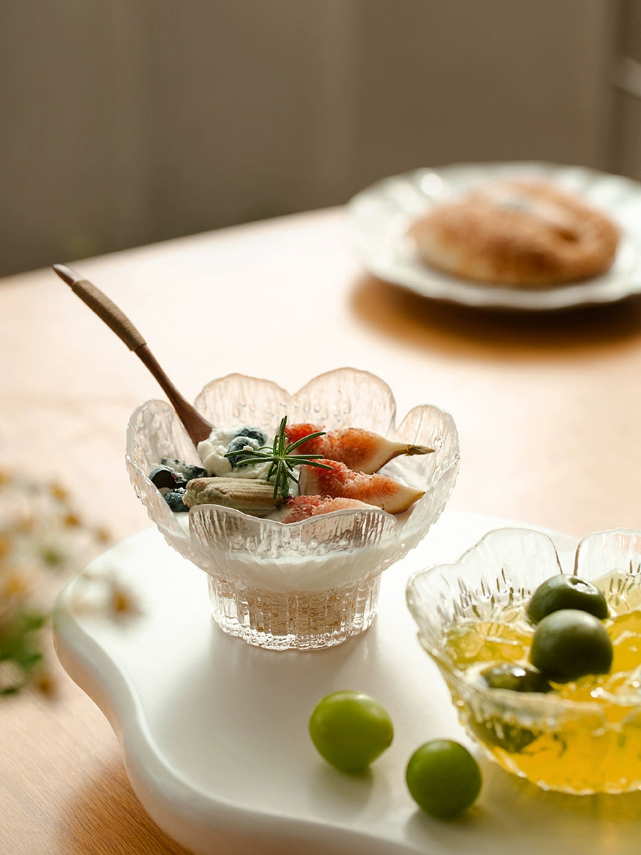 Original Embossed Glass Bowls for Salad Fruits - PeauleyHome