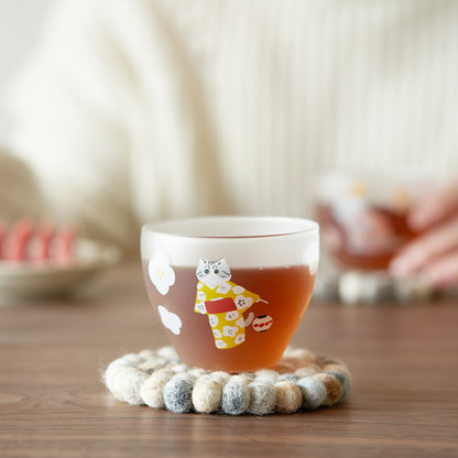 Japanese Style Delicate Glass Tea Cups for Ladies - PeauleyHome