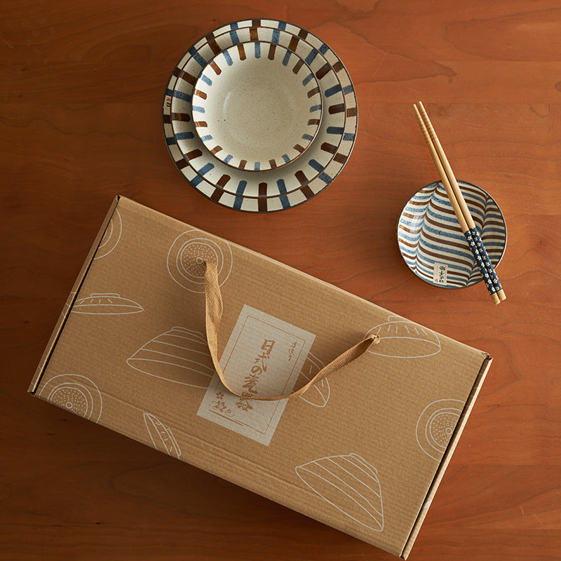 Japanese Style Gift Package Ceramic Bowl Plate Set - PeauleyHome