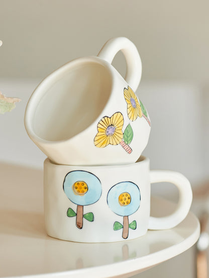 Lovely Hand-painted Coffee Mug for Home Office - PeauleyHome