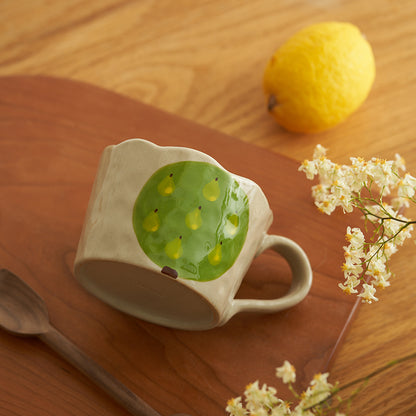 Ceramic Fruit Mug for Afternoon Tea Coffee - PeauleyHome