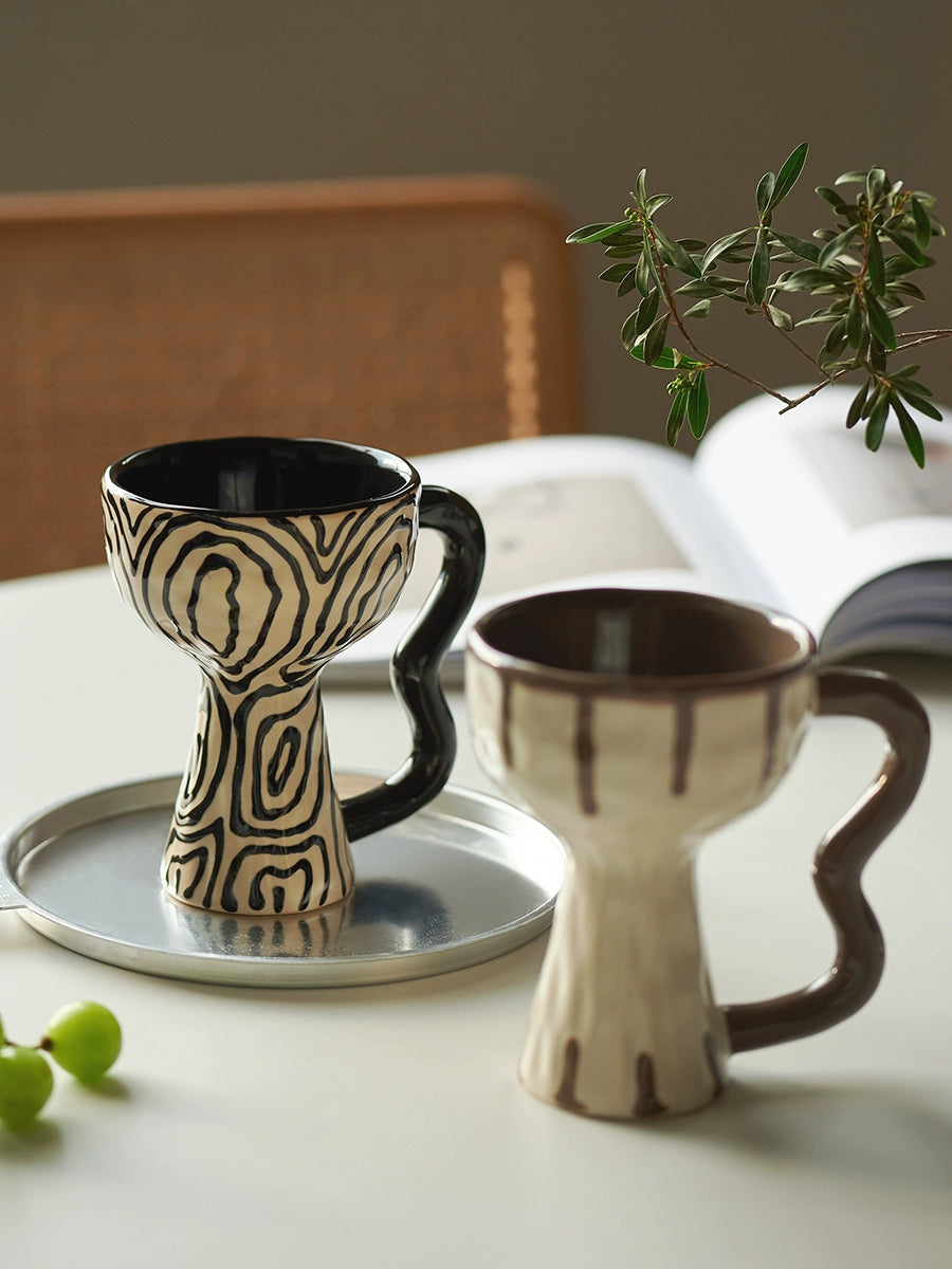 Original Handmade Irregular Ceramic Coffee Mugs goblets - PeauleyHome