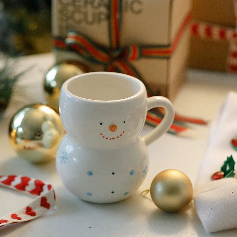 Christmas Gift Adorable Snowman Ceramic Mug