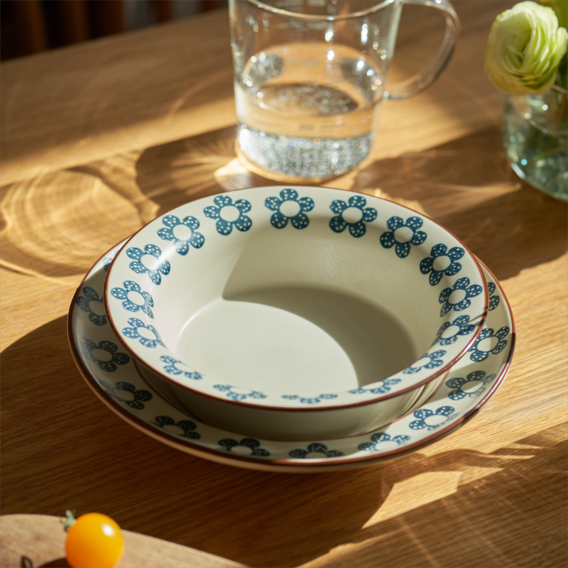 Pretty Floral Steak Plates Bowls New Arrival - PeauleyHome