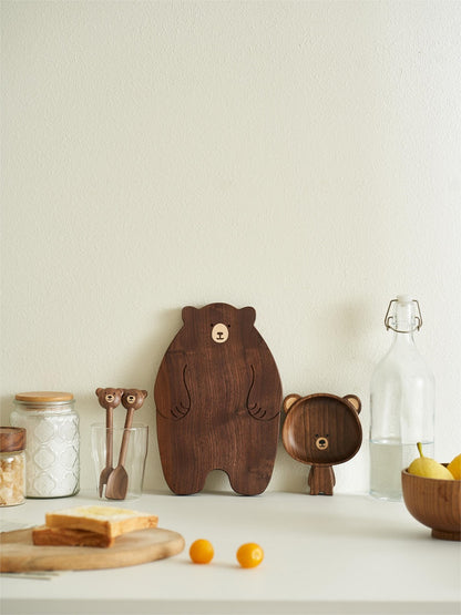 Cute Bear Original Cartoon Walnut Bowl - PeauleyHome