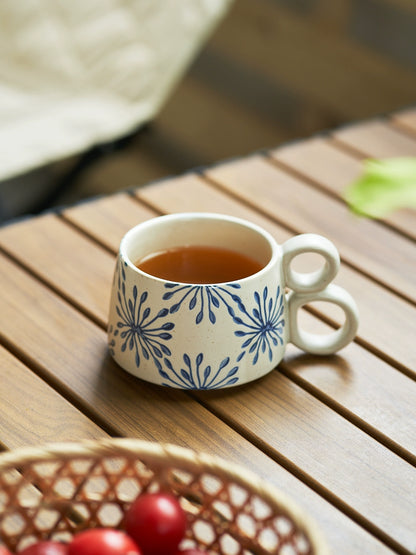 Vintage Ceramic Coffee Mug for Afternoon Tea