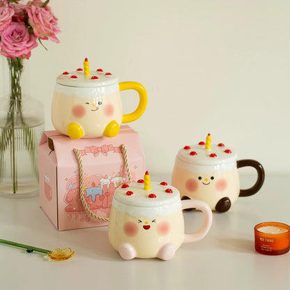 Cute Original Ceramic Mugs with Lids