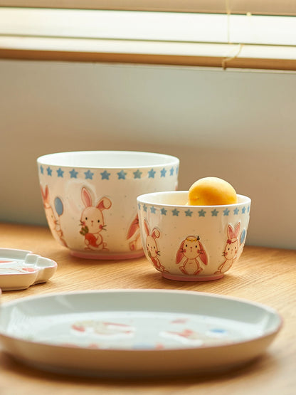 New Arrival Pretty Bunny Ceramic Bowls Plates Mugs Set - PeauleyHome