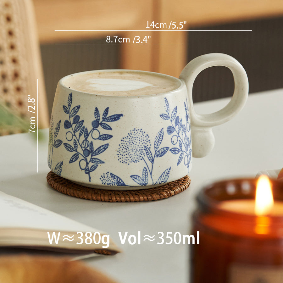 Vintage Ceramic Coffee Mug for Afternoon Tea