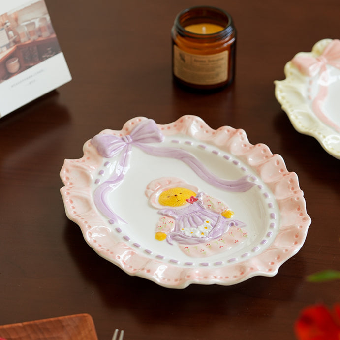 Exquisite Underglazed Ceramic Breakfast Plates