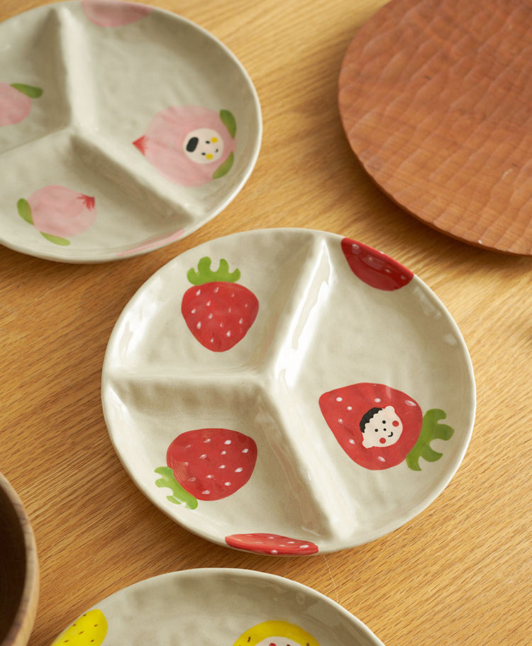 Cute Cartoon Divided Fruit Plates Bowls - PeauleyHome