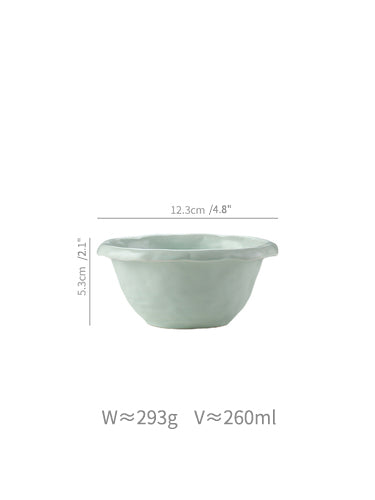 Lovely Delicate Ceramic Rice Bowls Plates Spoons