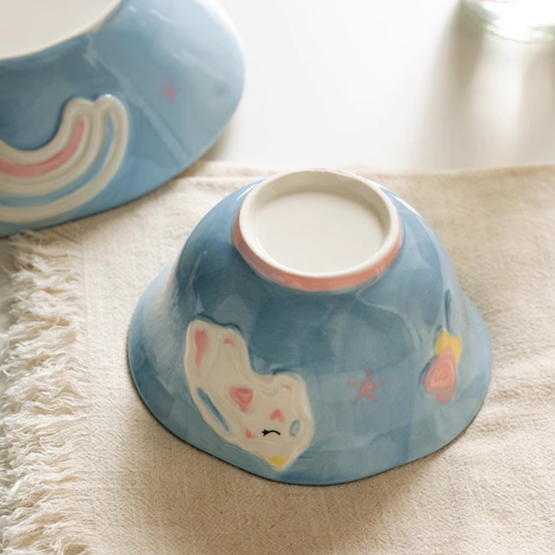 Adorable Rabbit Unicorn Ceramic Plates for Fruit or Food - PeauleyHome