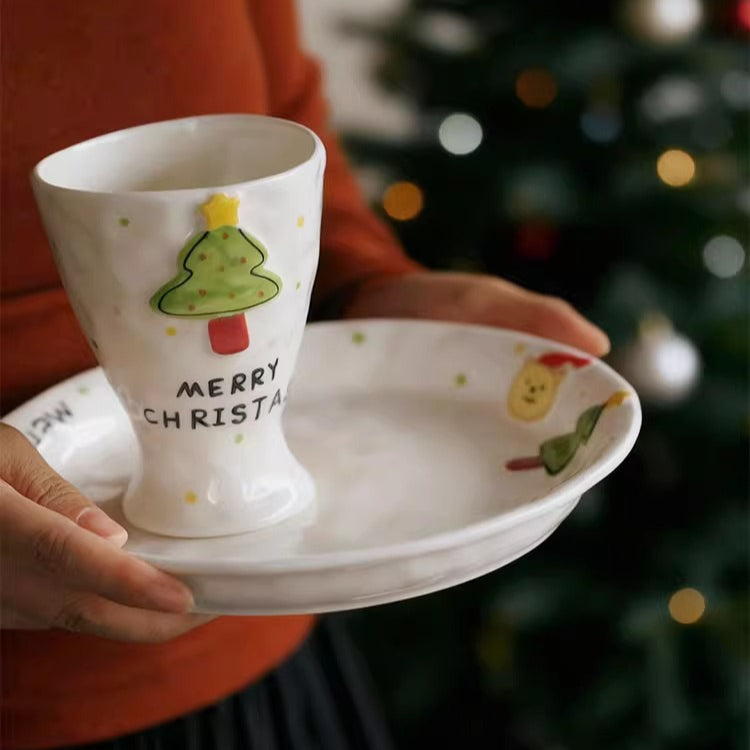 Premium Christmas Plates for Salad and Fruits