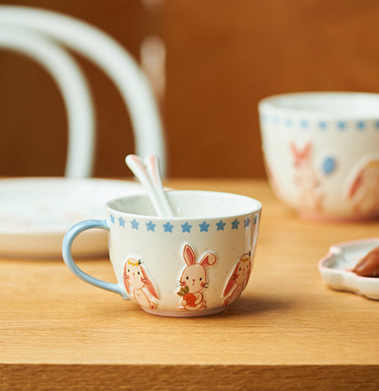 New Arrival Pretty Bunny Ceramic Bowls Plates Mugs Set - PeauleyHome