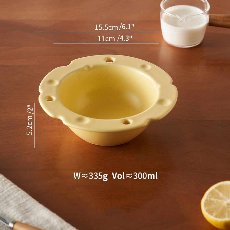 Cream Style Ceramic Bowls for Cereal or Fruits