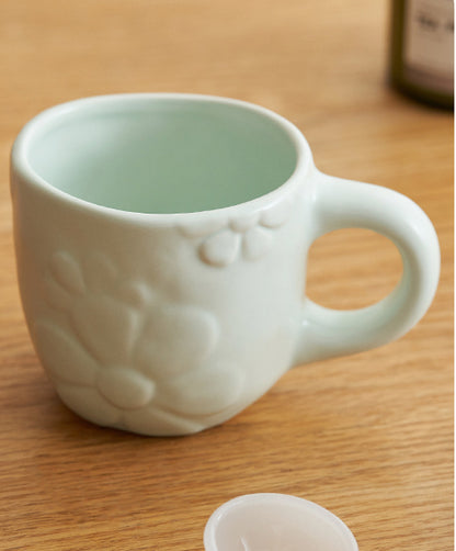 Embossed Floral Mugs for Home and Office - PeauleyHome