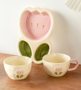 Adorable Ceramic Rice Bowls Tablewares Set - PeauleyHome