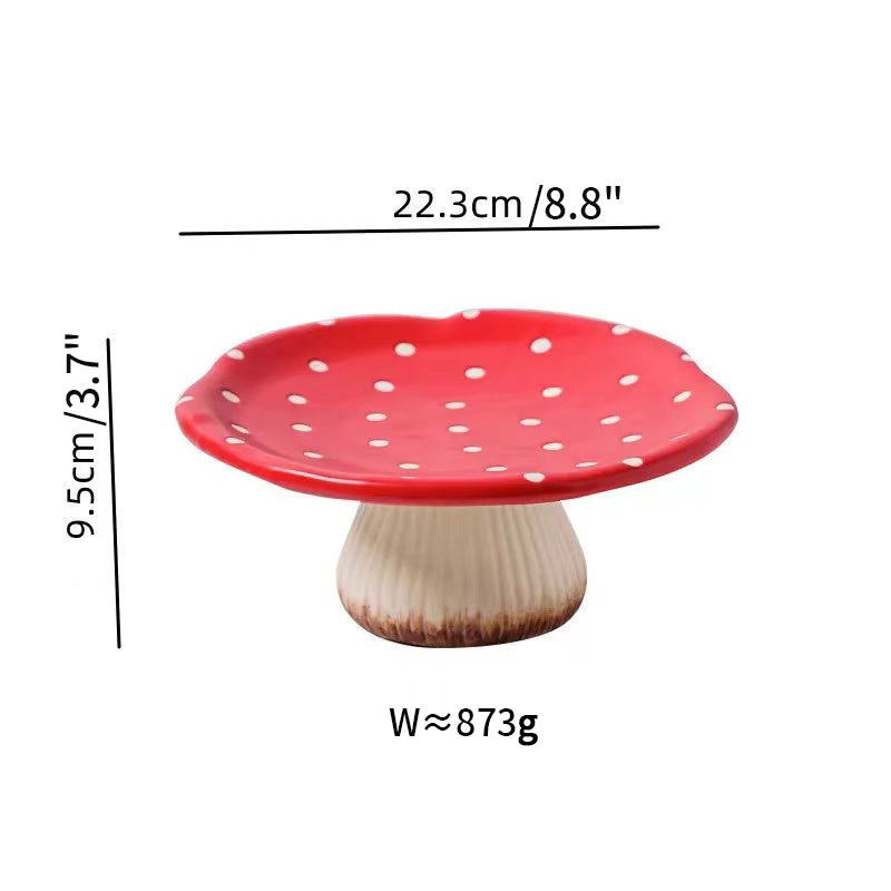 Adorable Mushroom Cartoon Ceramic Tablewares Bowls Plates Mugs Spoon