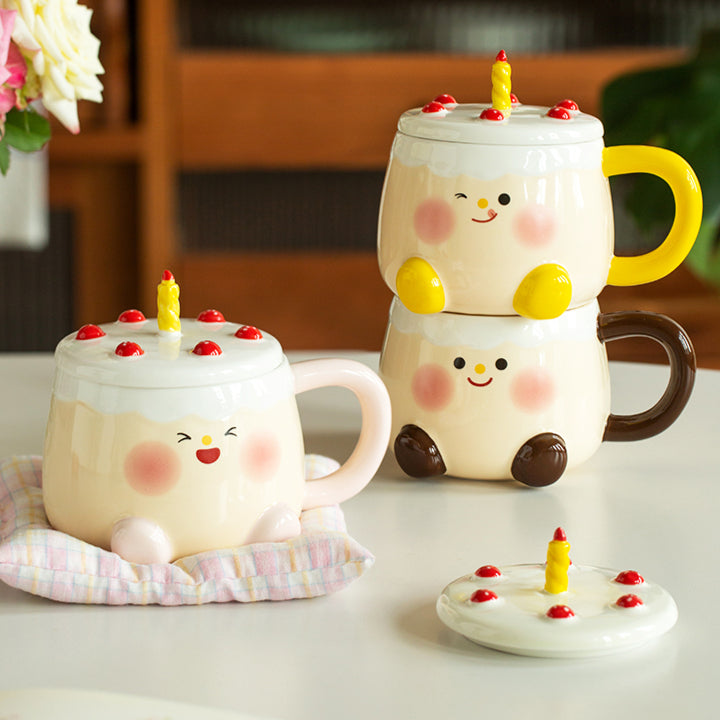 Cute Original Ceramic Mugs with Lids