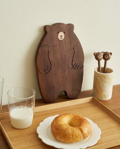 Cute Bear Original Cartoon Walnut Bowl - PeauleyHome