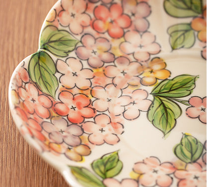 Beautiful Floral Ceramic Bowls Petal Plates - PeauleyHome