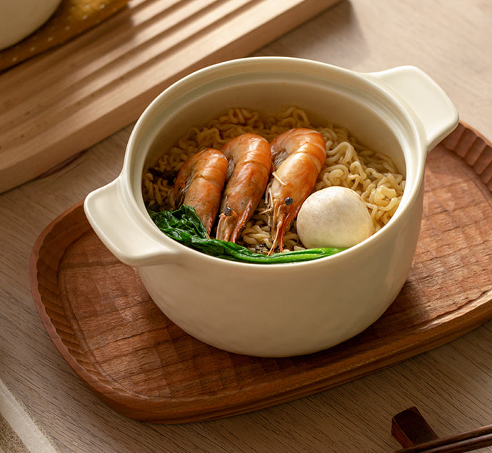 Ceramic Bowls Noodle Pots with Cartoon Lids and Handles - PeauleyHome