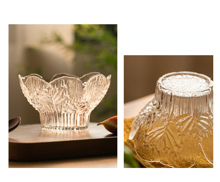 Original Embossed Glass Bowls for Salad Fruits - PeauleyHome