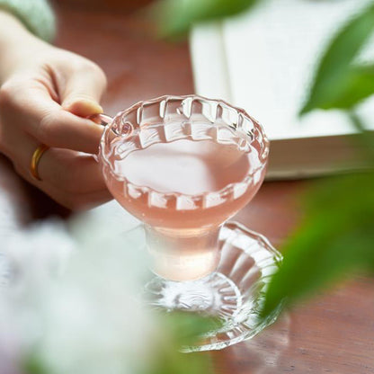 Vintage Glass Cup for Tea or Coffee Set