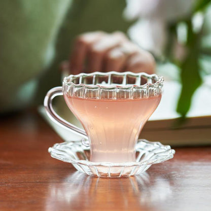 Vintage Glass Cup for Tea or Coffee Set