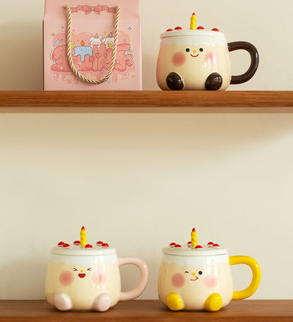 Cute Original Ceramic Mugs with Lids