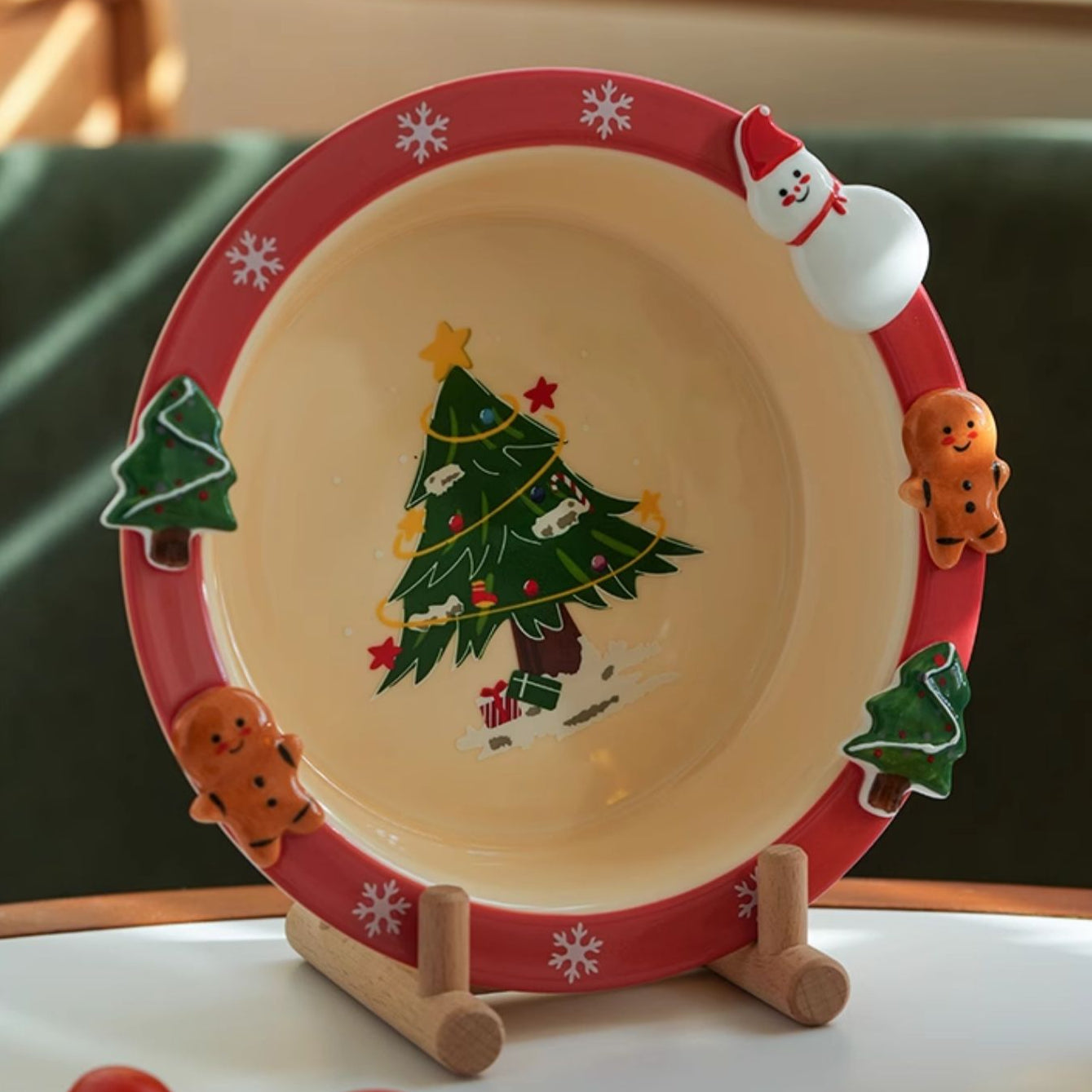 Christmas Gift Pretty Ceramic Plates for Breakfast