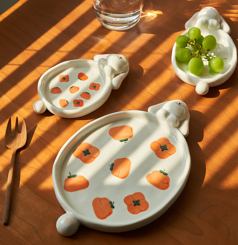 Original Cartoon Bunny Ceramic Plates Tablewares - PeauleyHome